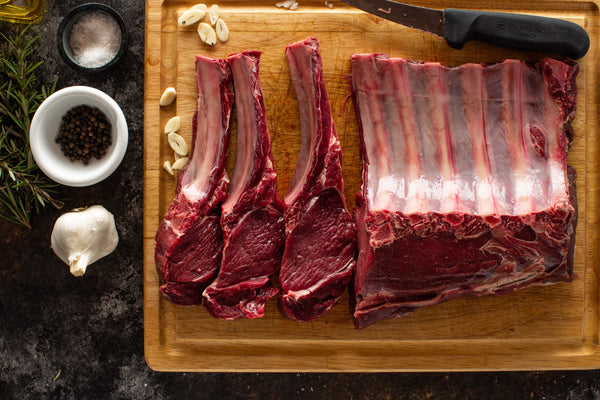 South Texas Antelope Chop Ready Rack Sliced